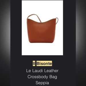 Il Bisonte Le Laudi Seppia Leather Crossbody Bag. Color Sepia.